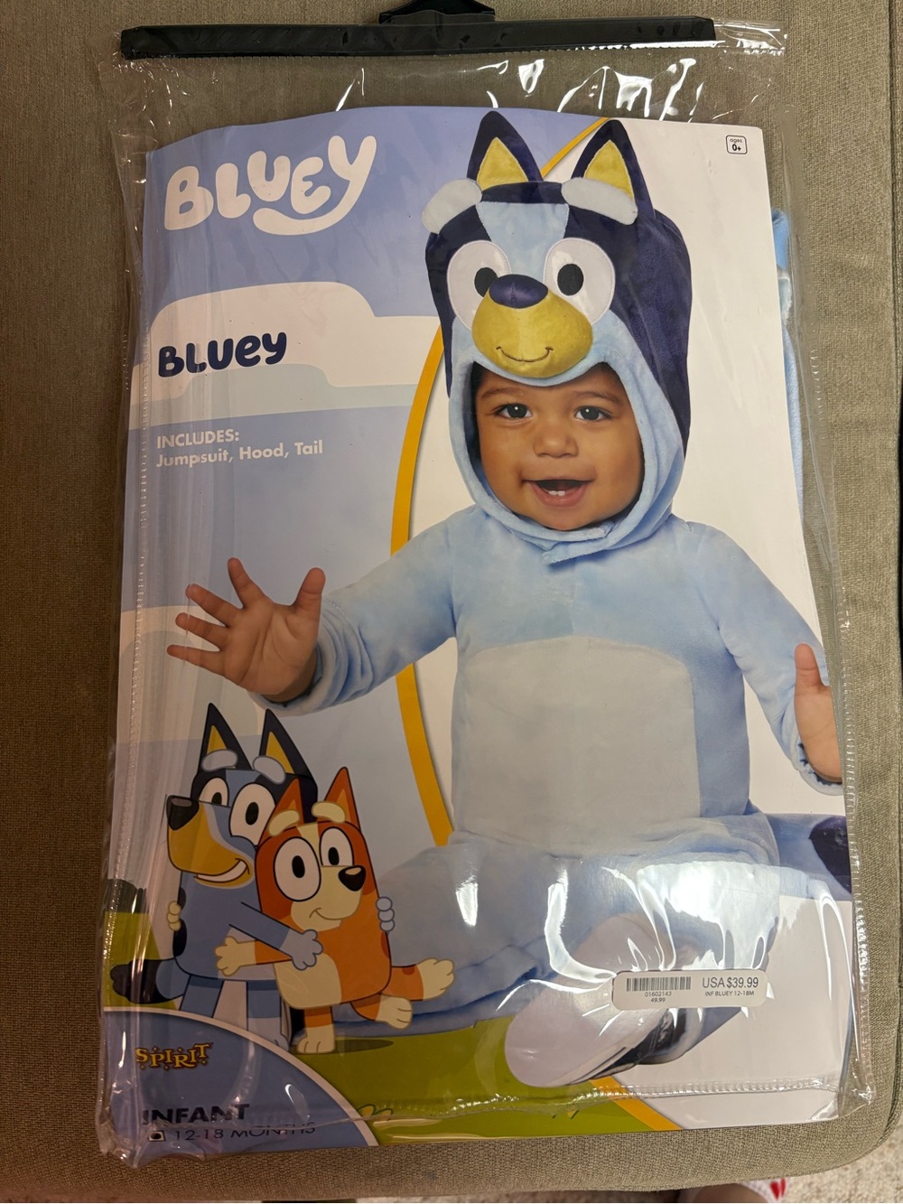 Spirit Bluey Infant Costume - Light Blue and Navy
